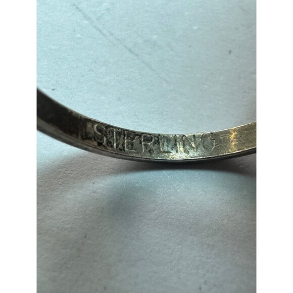 Vintage Estate Sterling Silver 925 Turquoise Ring Size 4 Southwest Style 1.3g - Picture 5 of 8